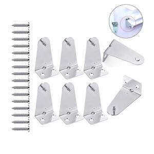 블라인드 고정 브래킷 8개 실버 나사 포함 하단 레일 그늘 수평 용 금속
