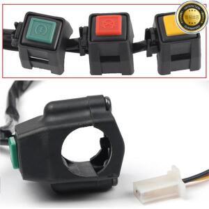 22mm 내구성 ATV 오토바이 듀얼 스포츠 쿼드 시작 경적 중지 스위치 버튼 액세서리 제어 핸들