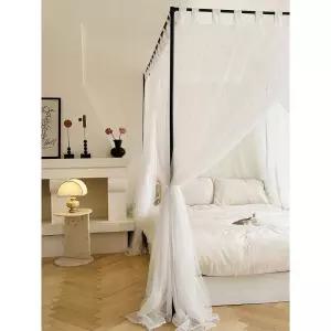 침대캐노피 인테리어 궁전 공주 침대 모기장 커튼