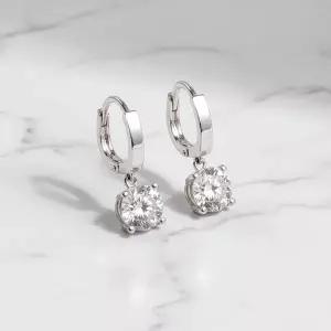 [샤밍주얼리]1캐럿 다이아 귀걸이 랩 IGI GIA 피엘 원터치 생일 결혼 예물 기념일 선물 고급
