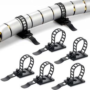 10/20/30PCS 케이블 와이어 관리 클립 책상 벽  조정 가능 홀더 전원 코드 자동차 클램프