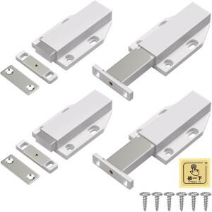 대형 문짝 푸시용 하드웨어 마그네틱 접촉 래치 헤비 듀티 4 팩 투 오픈 캐비닛