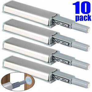 10/1 팩 마그네틱 푸시 래치 스테인레스 스틸 캐비닛 용 터치 댐퍼 버퍼 열기 옷장 문 캐치 클로저 하드웨