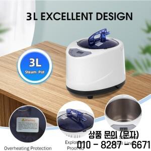 휴대용 사우나 스티머 3L 홈 스팀 포트 기계 리모컨 타이머 허브 해독