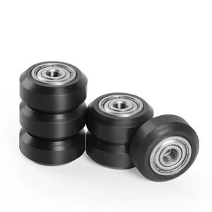 6피스 3D 프린터 POM 풀리 휠 625ZZ 선형 베어링 Ulley Creality CR10 Ender 3 용 패시브 라운드 롤러