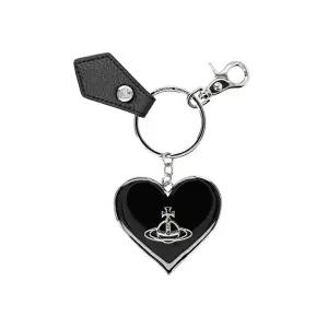 [비비안웨스트우드]26SS ORB 미러 하트 키링 블랙 8203011WU OM0014 N403