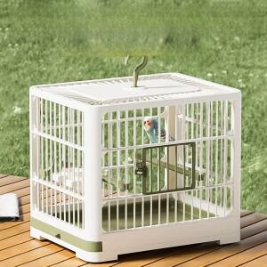 조류 케이지 앵무새 집 대형 공간  먹이 장치 피더가 장착 된 야외 휴대용 관찰 경량