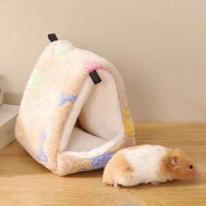 1pc  프린팅 애완 동워터 새 앵무새 케이지  플러시 해먹 오두막 텐트 침대 잠자는 및 부화 조류 액세서리