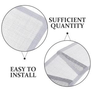 30개 창문 스크린 수리 패치 접착제 구멍 덮개 문 고정 키트 내구성  설치 흰색 하드웨어