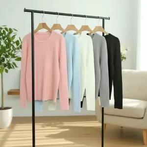 [신세계라이브쇼핑][옷자락] 여자 쫀쫀 골지 혼방 긴팔 니트