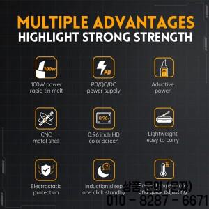 FNIRSI HS 02 고정밀 온도 제어 DC 20V 100 450 ℃ 전문 수리 동반자