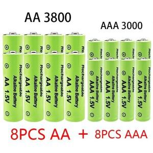 1.5V AA NI MH 충전식 배터리 알카라인 3800-3000mAh 손전등 장난감 시계 MP3 플레이어 교체용 Ni-Mh