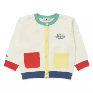 [블루독베이비] 26SS (CR) 컬러블럭 소프트 니트 가디건 조카선물 (4611420001)