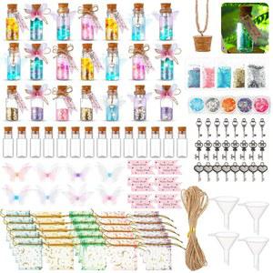 [미국배송] JINEI 174피스 요정 마법 물약 키트와 24개의 미스터리 마녀 병 날개 DIY 믹스 크리스마스 장식용 키트 생일 선물 채우기 용품(클래식 스타일)