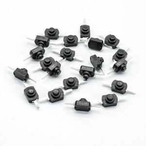 APC 10pcs 1A 30V DC 2A 250V 화이트/블랙 래칭 On Off 미니 토치 푸시 버튼 스위치