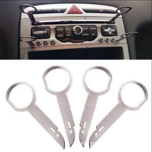 APC 2/4Pcs 자동차 오디오 제거 키 CD DVD 라디오 설치 분해 도구 스테레오 Skoda for Audi