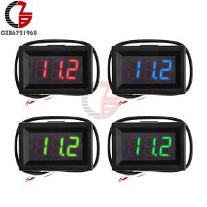 APC 디지털 자동차 전압계 전압 테스터 표시기 0.36 인치 12V DC 0-30V 케이스 포함 자동 감지기 패널