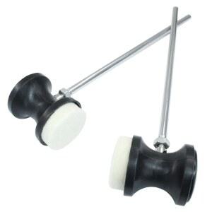 [미국배송] Seimneire 더블 킥 베이스 드럼 페달 비터 말렛 스테인리스 샤프트가 장착된 양면 풋 비터 타악기 액세서리 부품 - 2팩 블랙