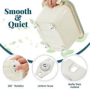 호환 AB35-16 조각 자체 접착 바퀴 휠 미니 회전 볼 베어링 360도 스티커 풀리 (흰색)