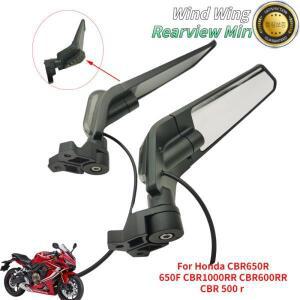 혼다 용 CBR650R 윈드 윙 백미러 CBR1000RR CBR 650F 250R 300R Retroviseur Moto Mirrors With Light