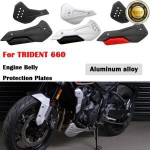 Trident 660 2021 액세서리 엔진 밸리 보호 플레이트 키트 벨에 적합한 오토바이 알루미늄 가드
