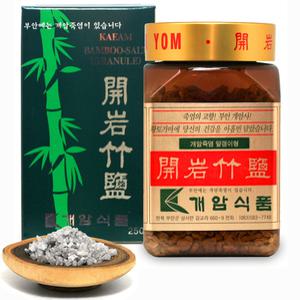 9회죽염 알갱이 250g/개암죽염 전통죽염 미네랄 죽염소금 고체 생활 대나무 황토 구회 구운 죽염 물 죽염수