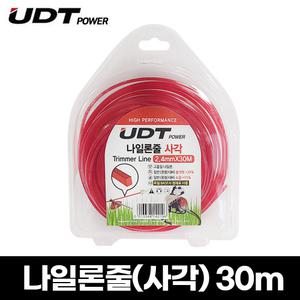 UDT 고품질 나일론줄 사각형 30m 커터 예초기부품 예초기날