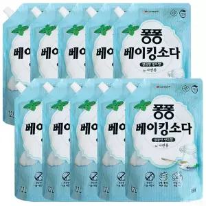 퐁퐁 베이킹소다 1200ml 10개, 1.2L 주방 세척제 세정제 세제 리필 대용량