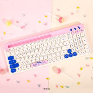 디즈니 미키마우스 멀티페어링 무선 블루투스 키보드 (저소음 태블릿 거치대 포토카드 홀더)