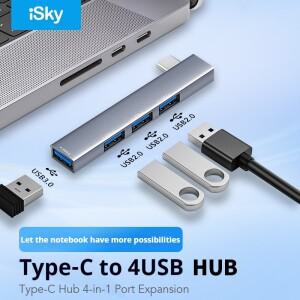 iSky Type C-USB 3.0 허브 Microsoft Surface Pro 9 5Gbps 고속 전송 도킹 스테이션용 노트북
