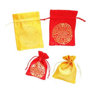 미니 전통 복주머니 노랑색 빨강색 문양 무늬 한국 명절 새해 설날 만들기