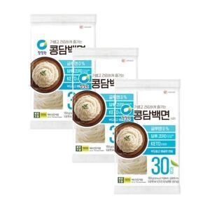 청정원 콩담백면 (사리) 150g 3개 비건 건강국수 콩국수 식단관리 운동 헬스