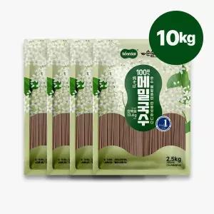 순솔 100% 메밀국수 10kg (2.5kg x 4개) 단백질 제로슈가 무첨가물 막국수 소바 메밀면