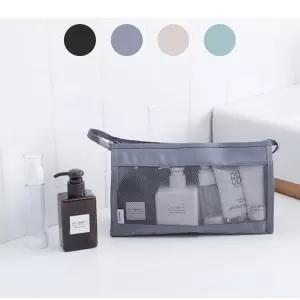 메쉬 헬스장 세면 도구 해외 여행 필수템 워시백 샤워 가방 파우치 캐리어 정리백 여행용 소분 화장품 목욕