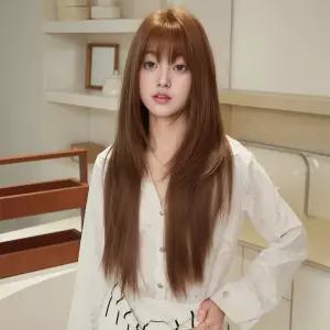 키라비 가발 여성 통가발 스트레이트 긴머리 75cm KPE0496