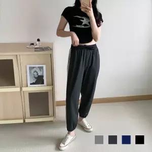 플로링 면 2선 조거 팬츠 SD-230466/여성/트레이닝복/스판/바지/츄리닝/헬스복/밴딩/여자/트레이닝/편한/