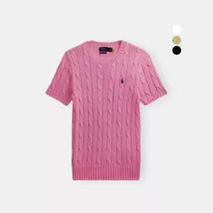 [폴로랄프로렌]코튼 케이블 니트 반팔티