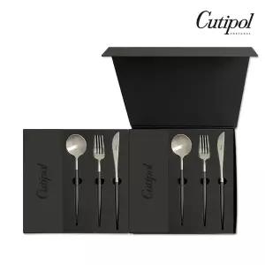 [큐티폴] 고아 블랙실버 디너세트 6p 블랙라벨 선물박스(디너스푼2 디너포크2 디너나이프2)