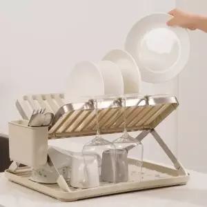 [OLLY](시크릿특가)올리 식기건조대 X자형 스텐 건조대 주방 식기건조 OLDR02V