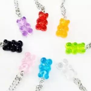 젤리목걸이 하리보 곰돌이 펜던트 체인 목걸이 하리보팬던트 곰돌이목걸이 원석비즈 진주목걸이