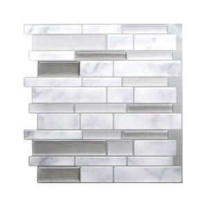 현관문단열벽지 자체 접착 크리스탈 바닥 타일 벽화 방수 벽지 3D 스테레오 벽돌 패턴 벽 스티커 아트 룸 장식 드롭쉽