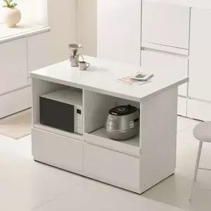 나무뜰 코디 E0 폭깊은 광파오븐 인조대리석 아일랜드 홈바 식탁 렌지대 수납장 1200X750 YDF230C (착불)