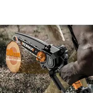 충전식 체인톱 야외 소형 핸디형 나무 목공예 절단기 체인톱(6인치/4.0Ah배터리1개)+디스플레이