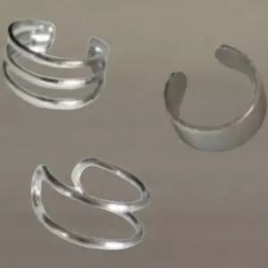 [하프클럽/]여성 사랑스러운 귀찌 실버 세트 이어링 3종