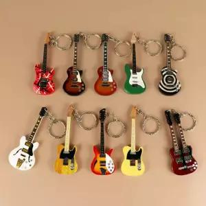 일렉기타 키링 키체인 선물 통기타 악기모양 배터리