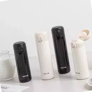 키친아트 원터치 물통 물병 500ml 물컵 진공 라팔 스텐 텀블러 보온병 보냉병 2종택1