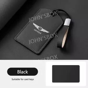 가죽 자동차 NFC 카드 키 커버 케이스 보호대 쉘 Fob Genesis GV60 전기 G80 2025액세서리