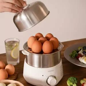 EGOGO 다용도 스텐 계란찜기 반숙 후라이 만두 찐빵 찜기냄비 전기찜기 멀티쿠커 계란찜
