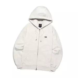 매장정품 LEE 리 스몰 트위치 로고 후드 집업 오트밀 LE2503HZ01OT 615532