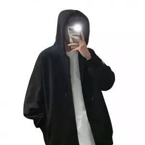 나프커 블랙 얇은 오버핏 무지 후드집업 빅사이즈 루즈핏 남녀공용 남자 여자 봄 가을자켓 간절기아우터